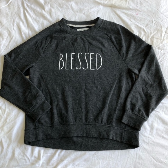 Rae Dunn Blessed Studio Raglan Sweatshirt - Picture 4 of 11